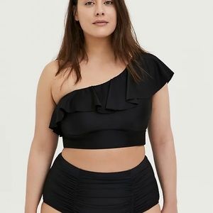 Eloquii One Shoulder Swim Top